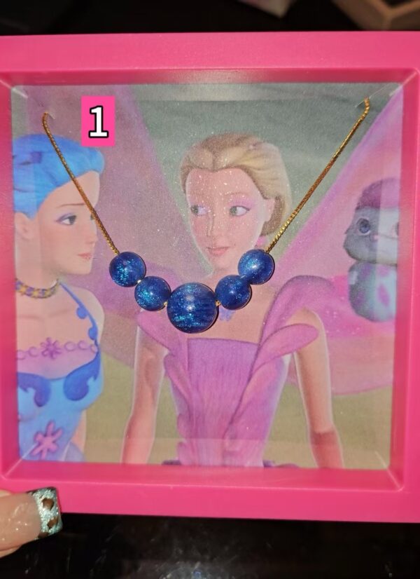 Rainbow Fairy Elina Butterfly & Pearl Necklace - Image 7