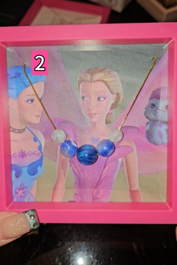 Rainbow Fairy Elina Butterfly & Pearl Necklace - Image 8
