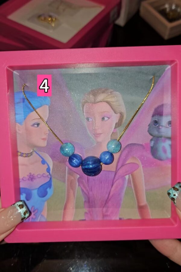 Rainbow Fairy Elina Butterfly & Pearl Necklace - Image 10