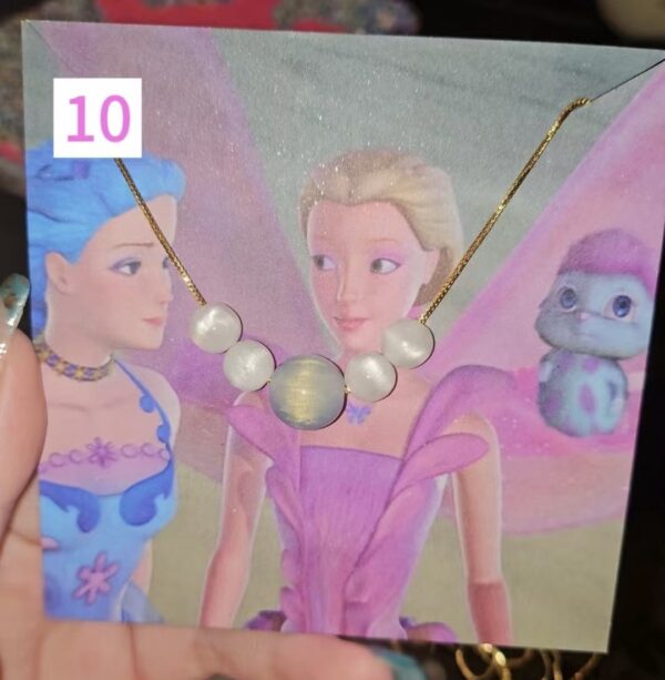 Rainbow Fairy Elina Butterfly & Pearl Necklace - Image 15