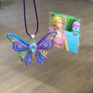 Rainbow Fairy Elina Butterfly & Pearl Necklace
