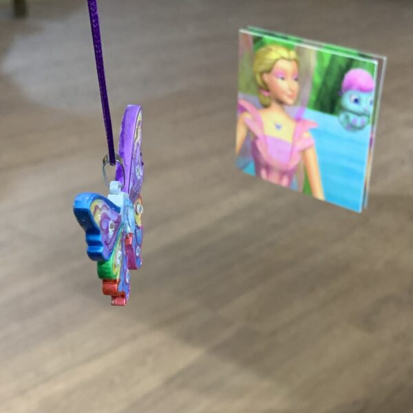 Rainbow Fairy Elina Butterfly & Pearl Necklace - Image 6