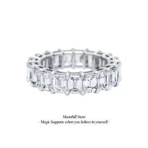 Elegant S925 Sterling Silver Ice Cube Princess-Cut Ring for Women – Minimalist Chic Square Diamond Design