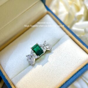 Elegant S925 Sterling Silver Marquise Butterfly Emerald Ring for Women – Colorful Gemstone Luxury Design