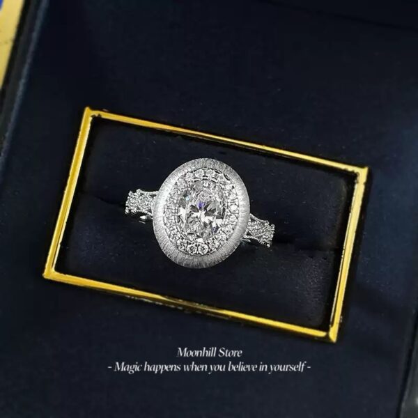 S925 Silver Vintage Egg-Shaped Brushed Ring – 1.25ct Elegant & Versatile Fashion Design - Image 7