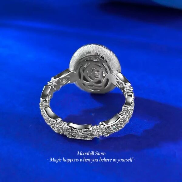 S925 Silver Vintage Egg-Shaped Brushed Ring – 1.25ct Elegant & Versatile Fashion Design - Image 6
