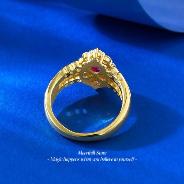 S925 Silver Marquise-Cut Ruby Red Ring – Fresh & Elegant Spring/Summer Design - Image 7