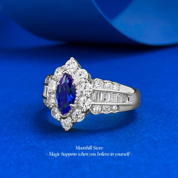 S925 Silver Marquise-Cut Ruby Red Ring – Fresh & Elegant Spring/Summer Design - Image 9