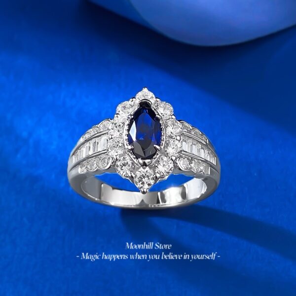 S925 Silver Marquise-Cut Ruby Red Ring – Fresh & Elegant Spring/Summer Design - Image 10