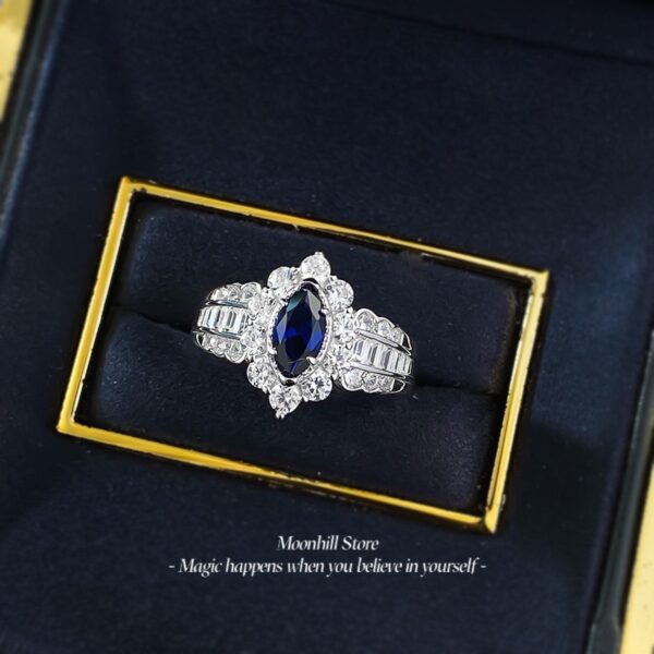 S925 Silver Marquise-Cut Ruby Red Ring – Fresh & Elegant Spring/Summer Design - Image 12