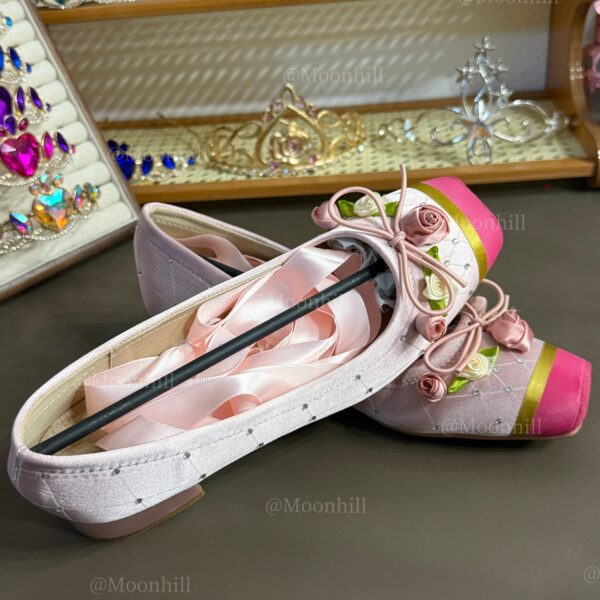 Ballet Shoes without Gold Edging – Handmade Custom Design (Flat / High Heel) - Image 10