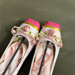 Ballet Shoes without Gold Edging – Handmade Custom Design (Flat / High Heel)