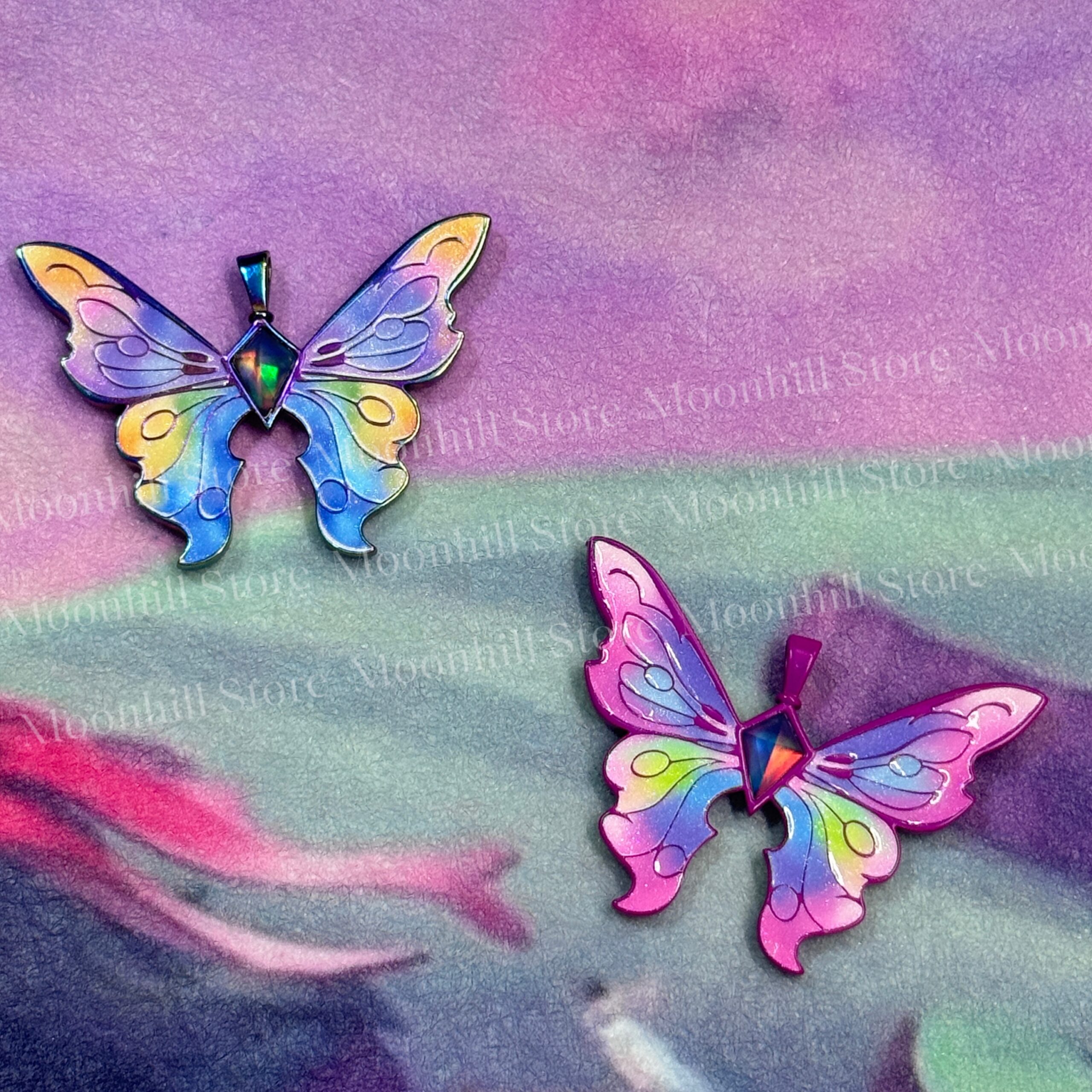 Barbie Fairytopia Elina Rainbow Butterfly Necklace - Image 2