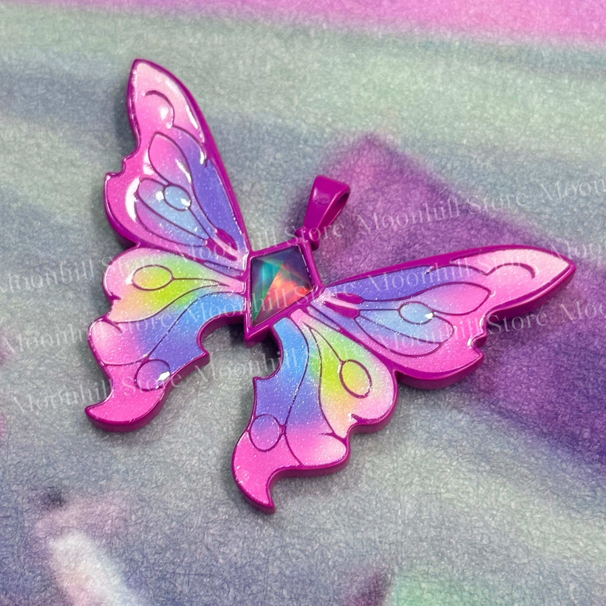Barbie Fairytopia Elina Rainbow Butterfly Necklace - Image 11