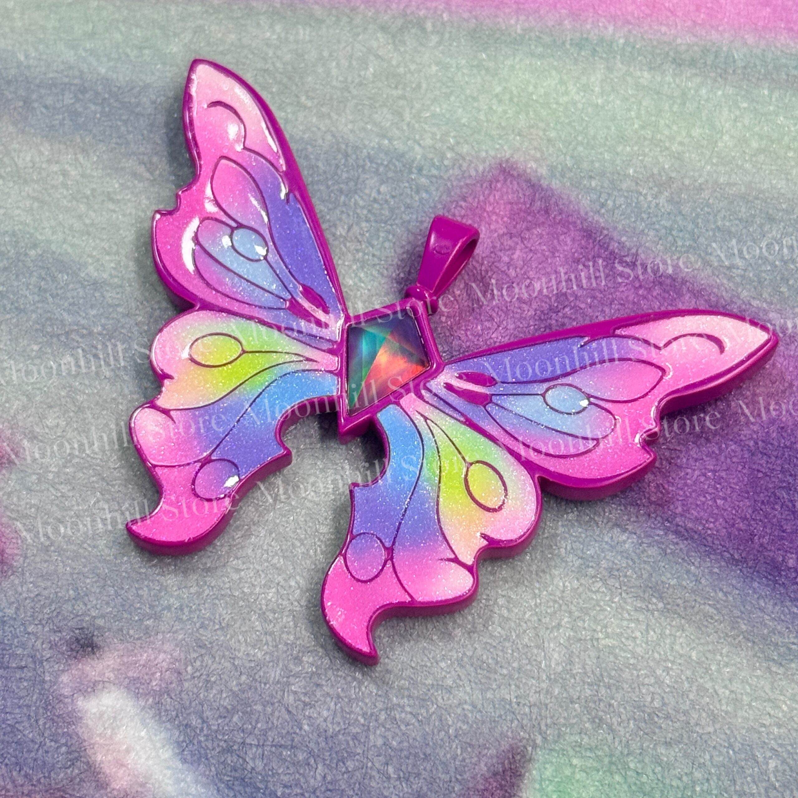 Barbie Fairytopia Elina Rainbow Butterfly Necklace - Image 10